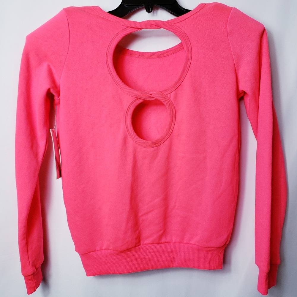 Jessica Simpson Open Back Sweatshirt  S Pink